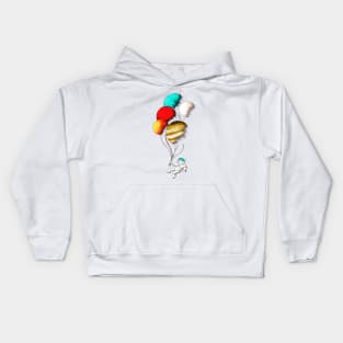 Astronaut balloons Kids Hoodie